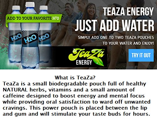TeaZa Peppermint pouch close-up emphasizes cool, long-lasting minty aroma