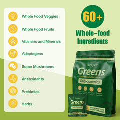 Tecepec Greens Daily Gummies single-pack for convenient on-the-go nutrition.