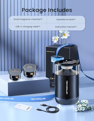 TECXERLLON fragrance refills included for quick scent refresh.