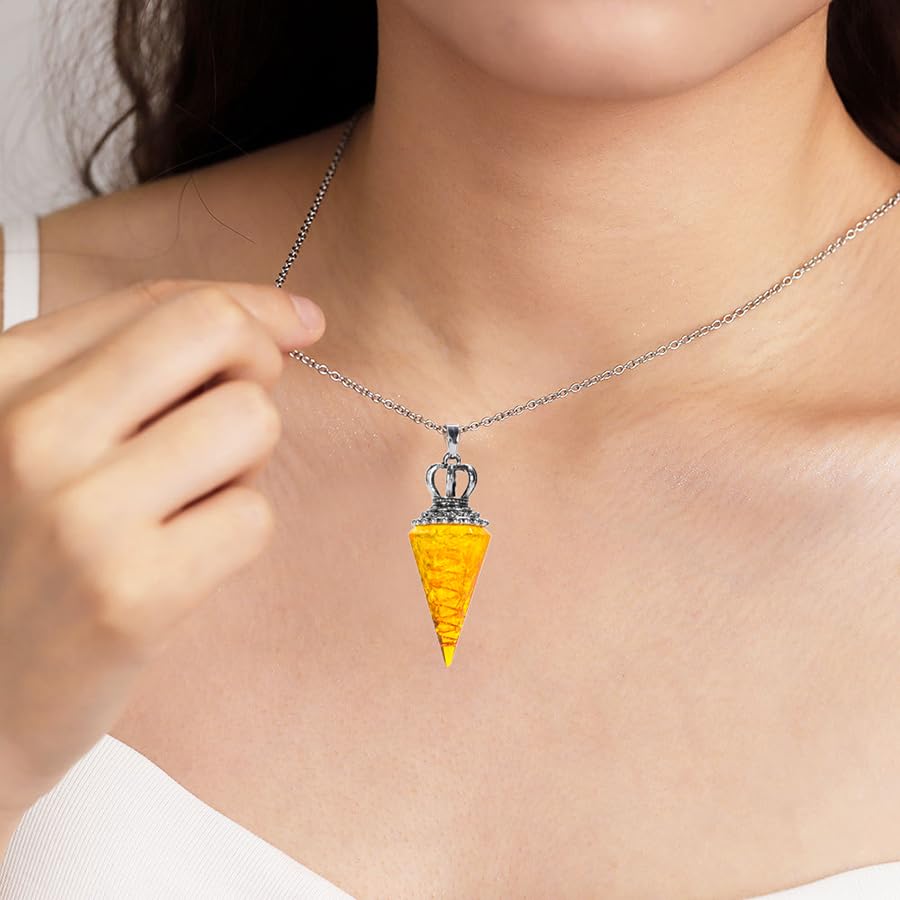 Tegembur throat chakra pendant for clear communication and calm.