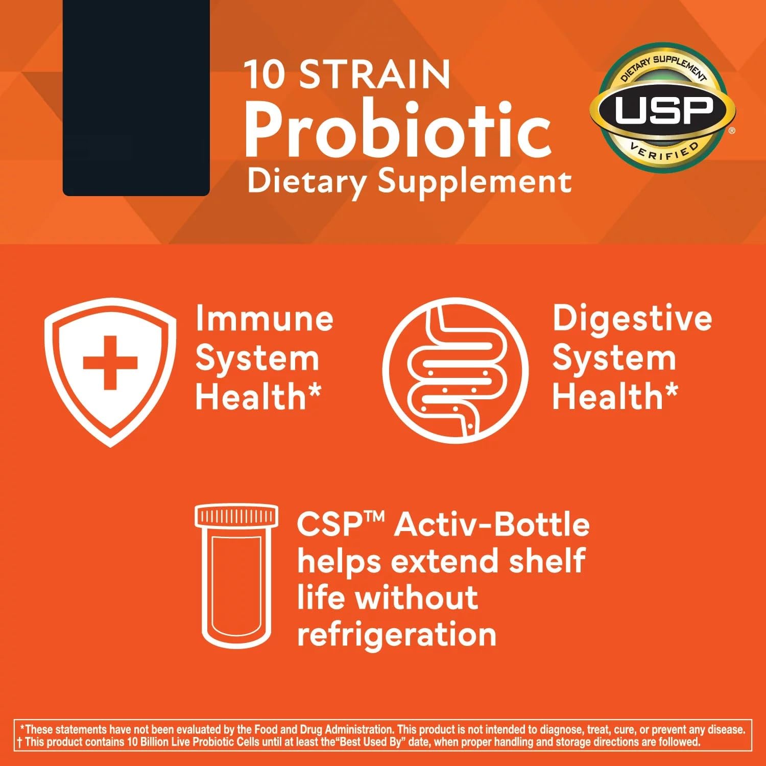 Bottle on shelf conveys everyday digestive and immune support