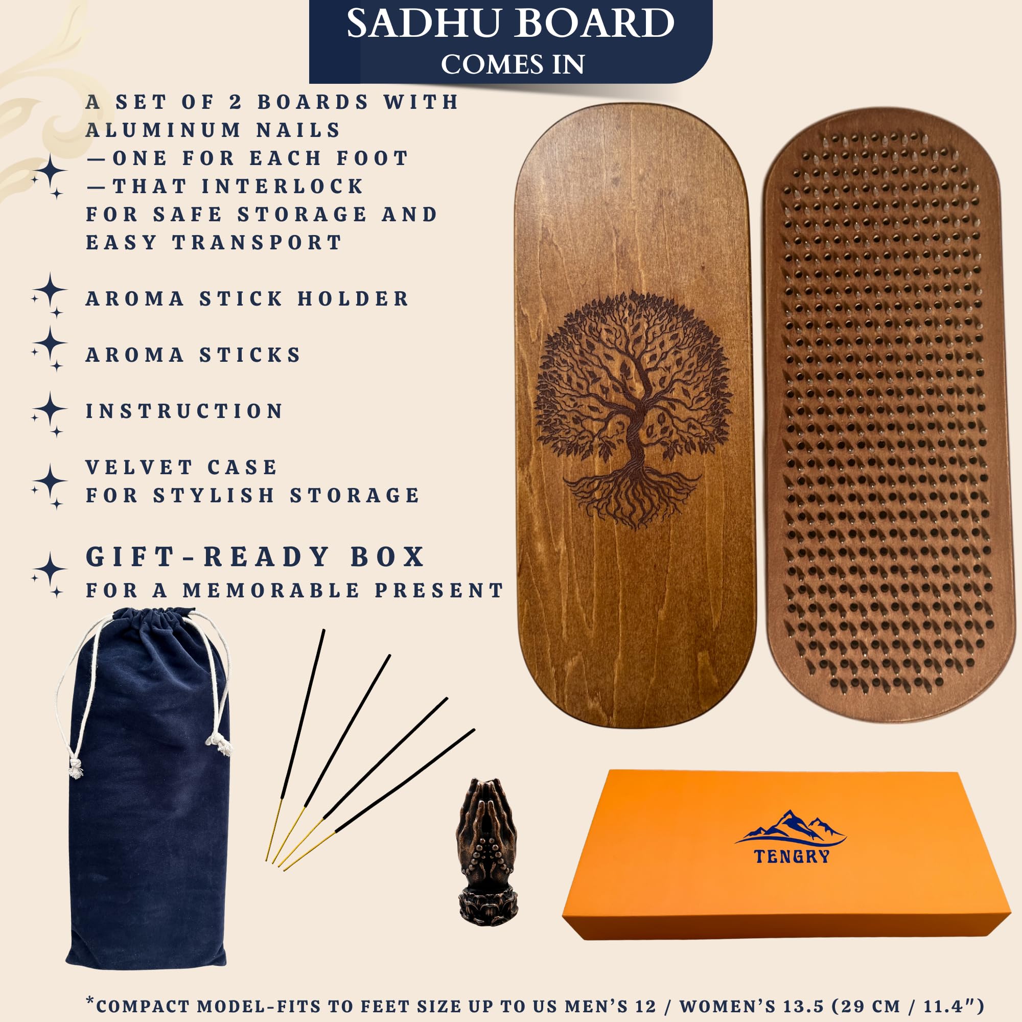 TENGRY Sadhu Board Tree of Life engraving adds visual inspiration on wood