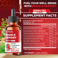 Tenmido bottle label close-up highlighting alcohol-free, vegan-friendly liquid formula