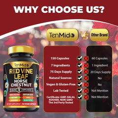 Tenmido Acai Berry extract capsules for antioxidant-rich daily nourishment.
