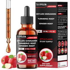 Tenmido Ceylon Cinnamon Drops bottle for easy daily wellness