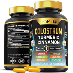 Tenmido Colostrum bottle with capsules for digestive and immune support