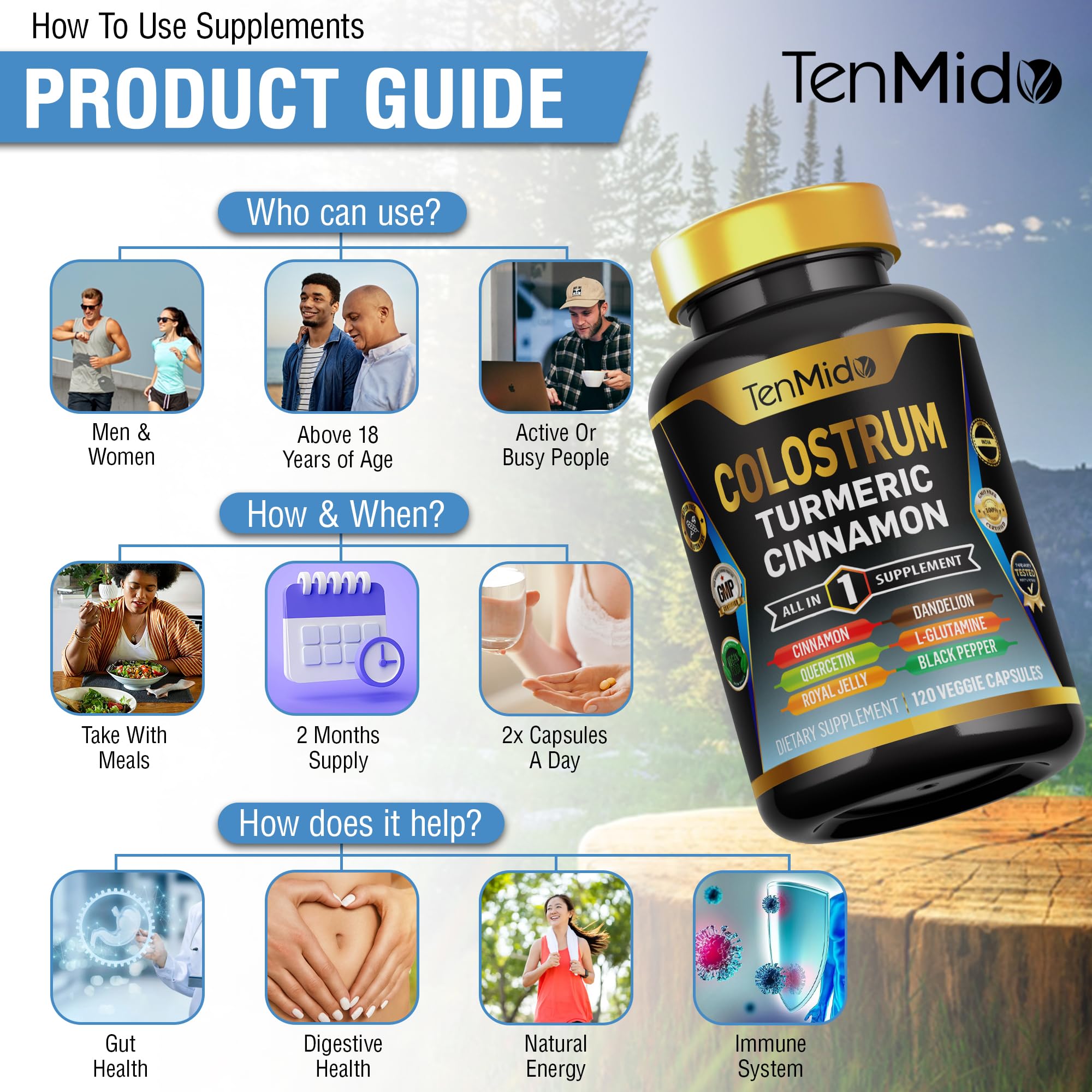 Morning routine with Tenmido Colostrum for daily digestive wellness