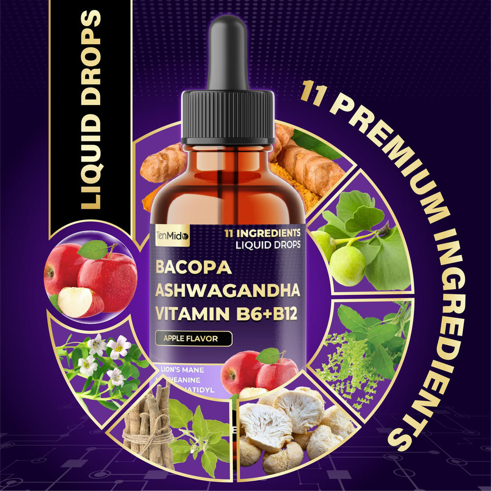 Close-up of Tenmido ingredients blend bottle
