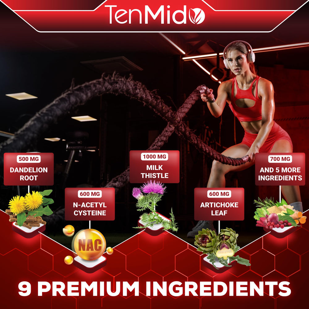 Tenmido Milk Thistle Drops label highlights vegan ingredients.