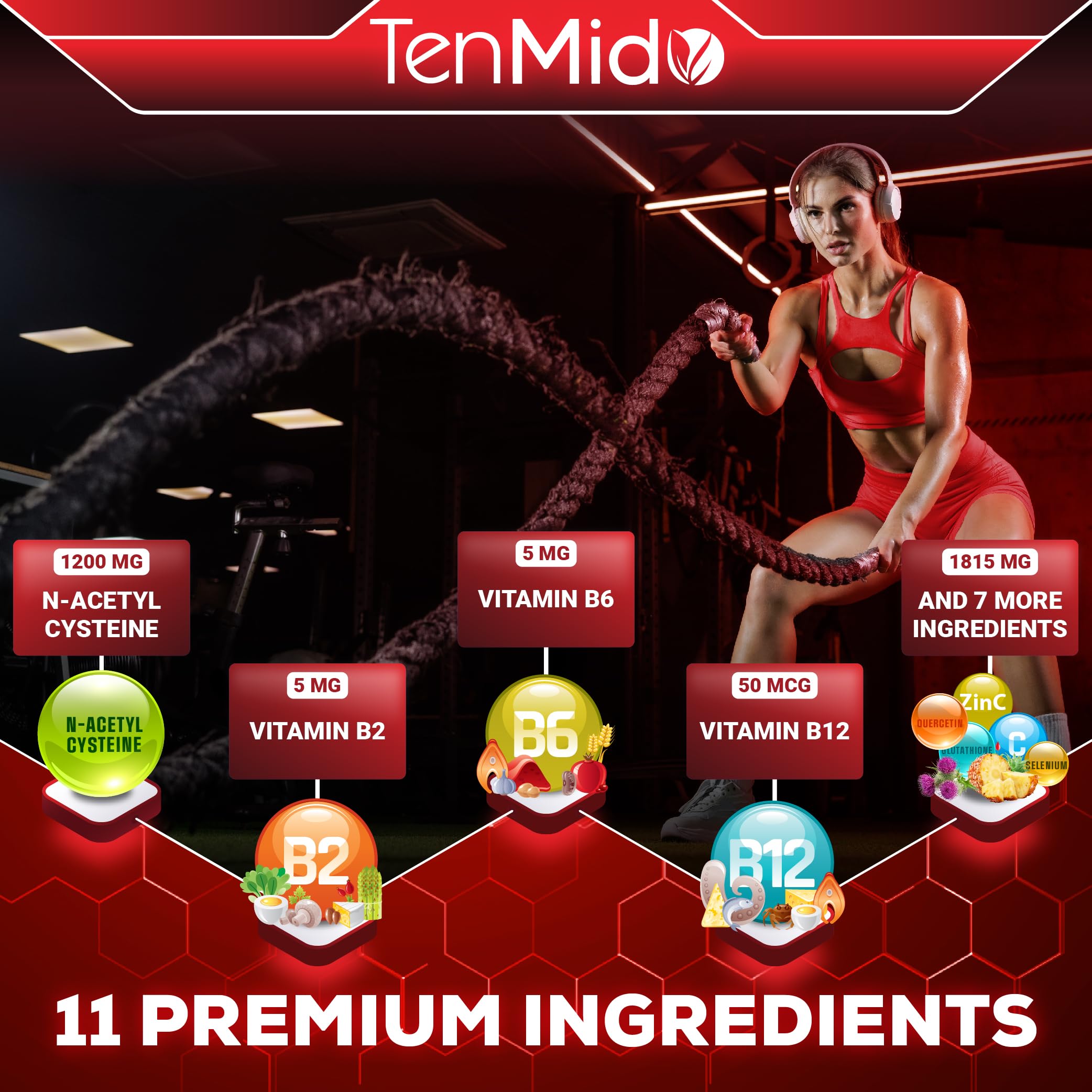 Tenmido NAC liquid drops 30ml bottle front highlights compact, travel-friendly format