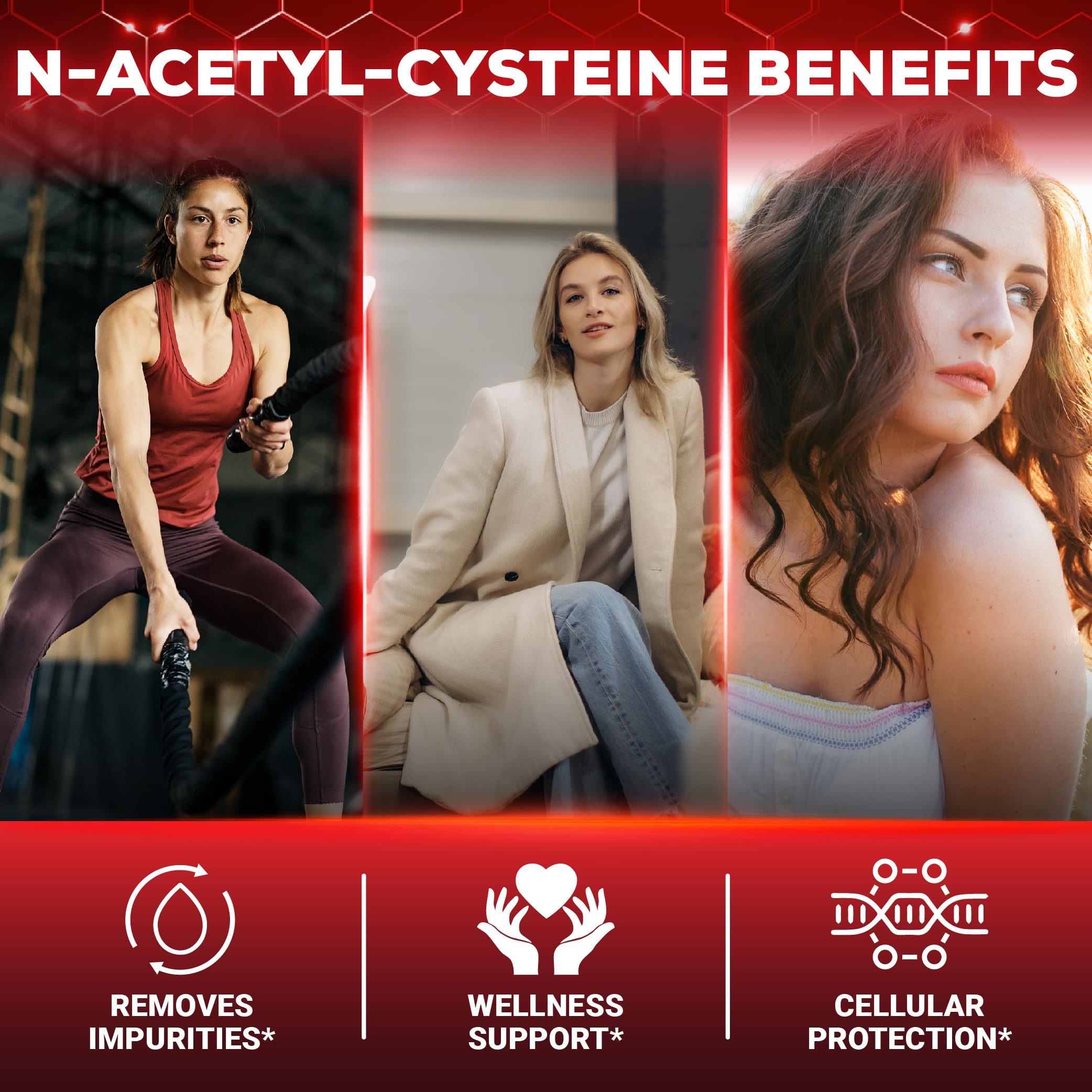 Tenmido NAC liquid drops label detail shows ingredient highlights and fit for wellness routines