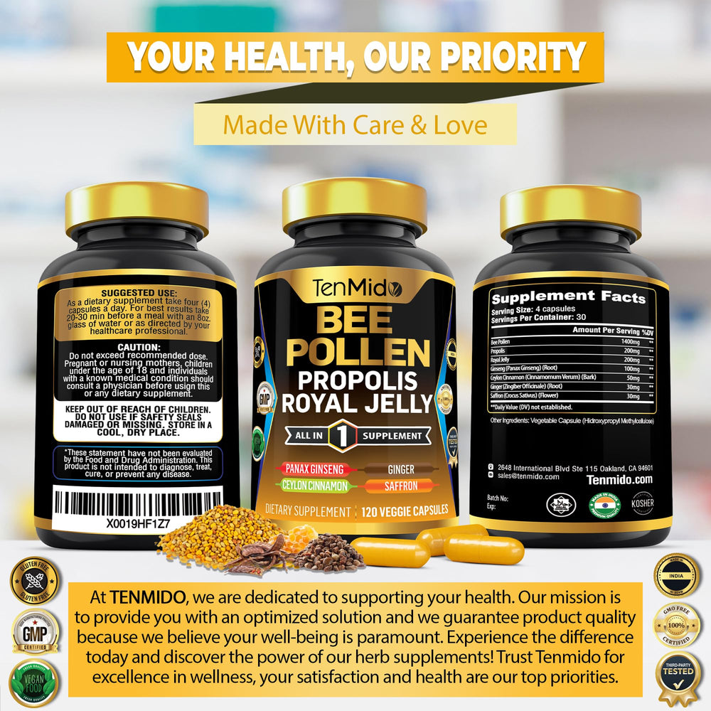 Tenmido Saffron extract capsules offering mood and wellness support