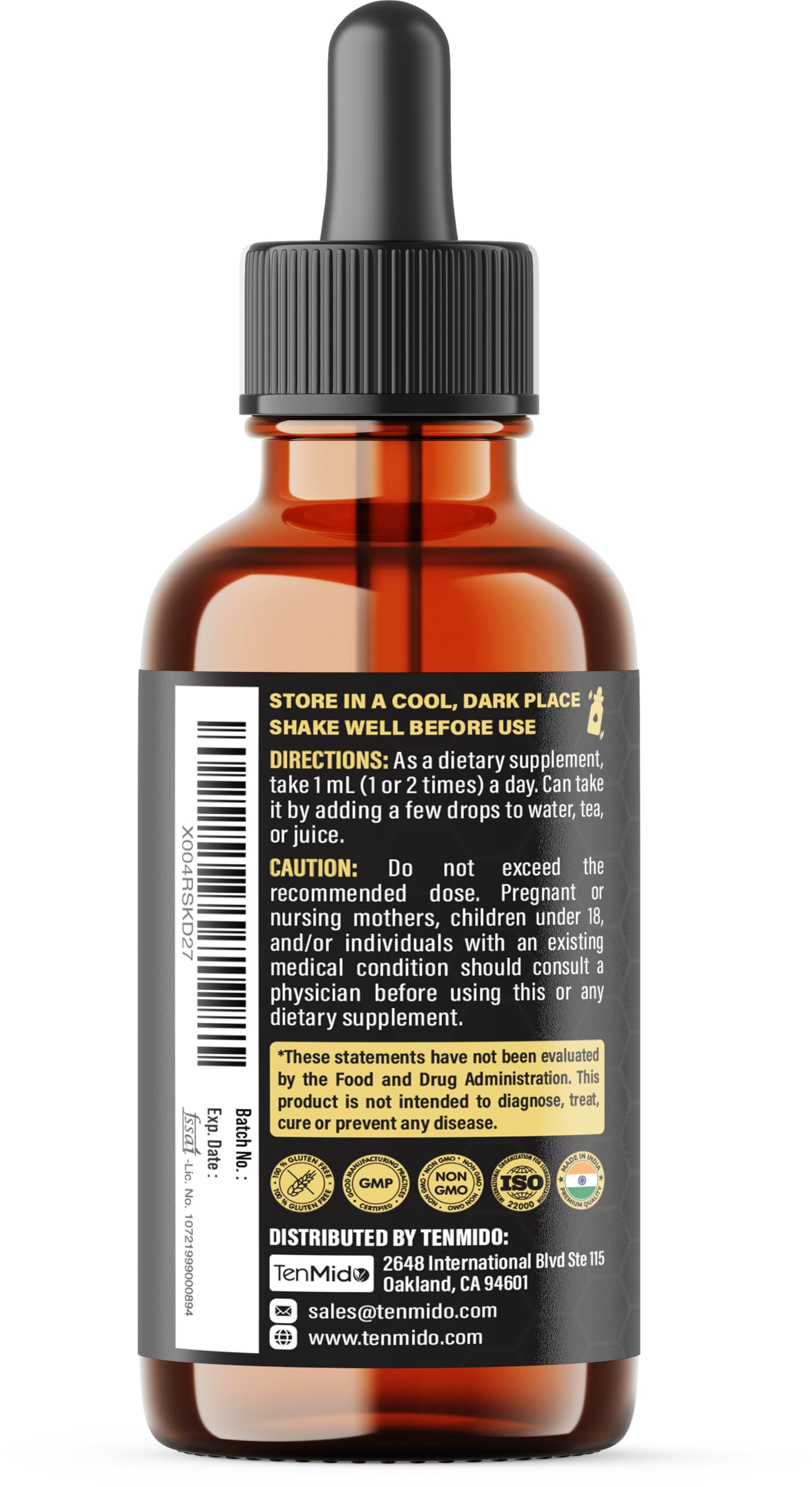 Tenmido bottle on shelf indicating a reliable 30-day supply