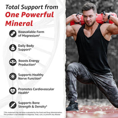 TenX Health Magnesium capsule closeup highlights high absorption citrate for muscle wellness.