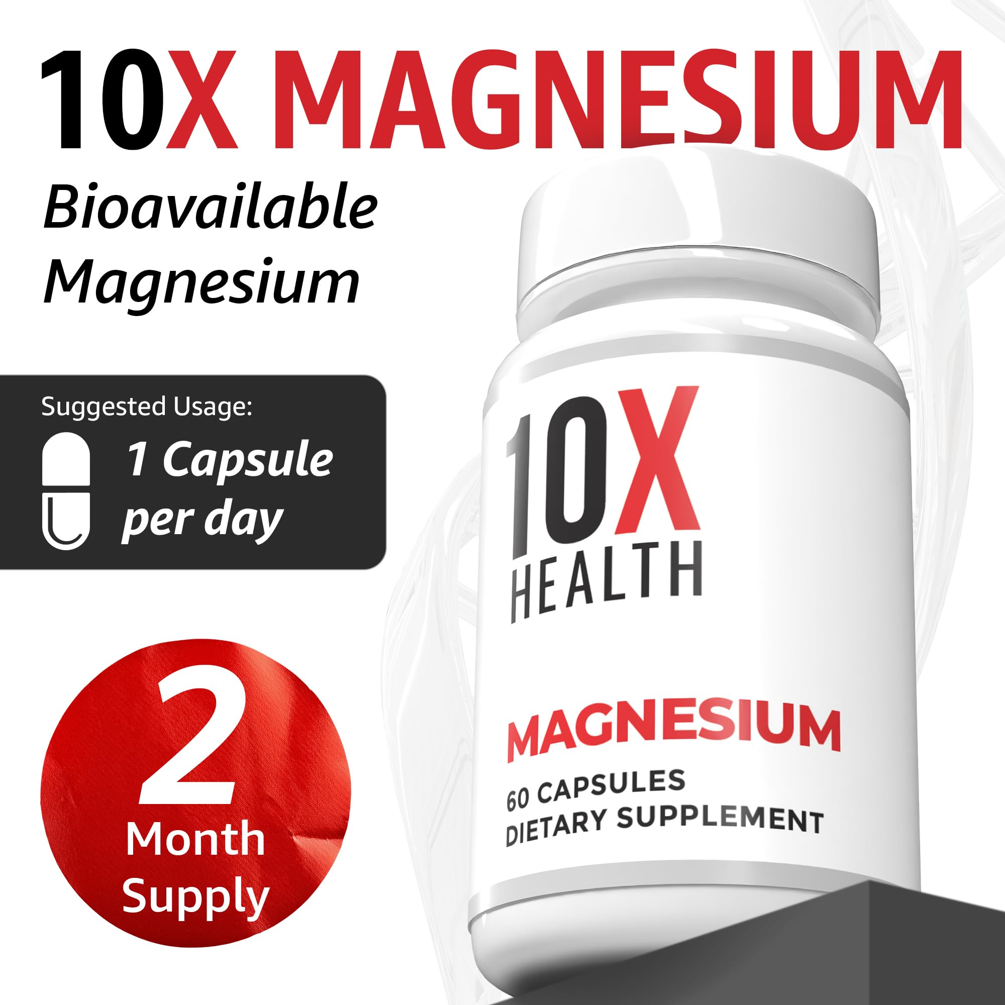 TenX Health Magnesium sleep scene suggests bedtime routine support.