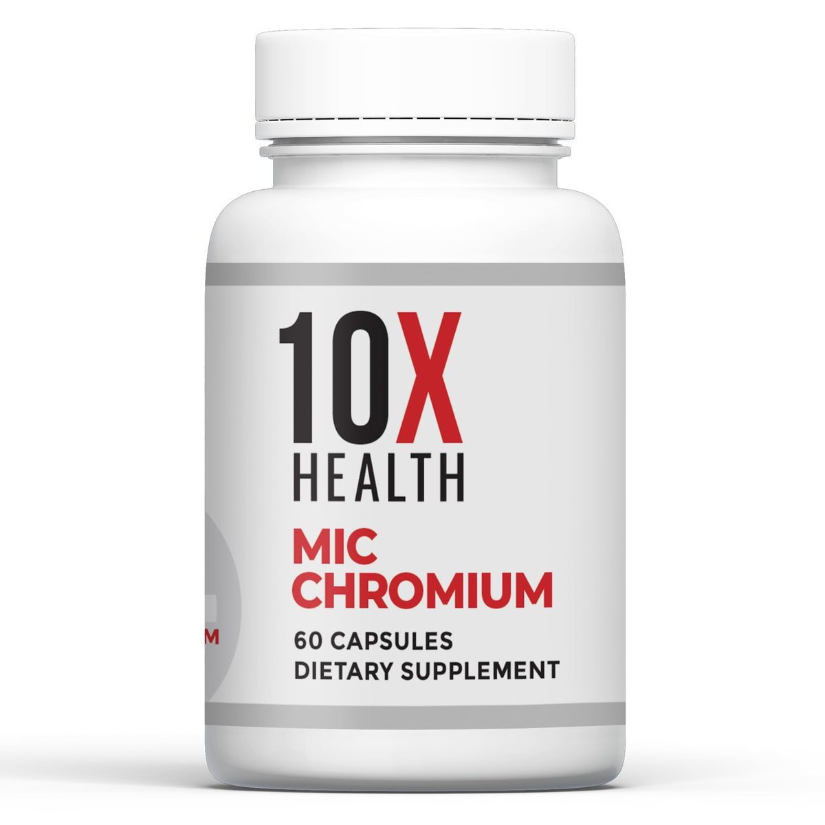 10X Health System MIC Chromium bottle displaying daily wellness capsules for convenient micronutrient support