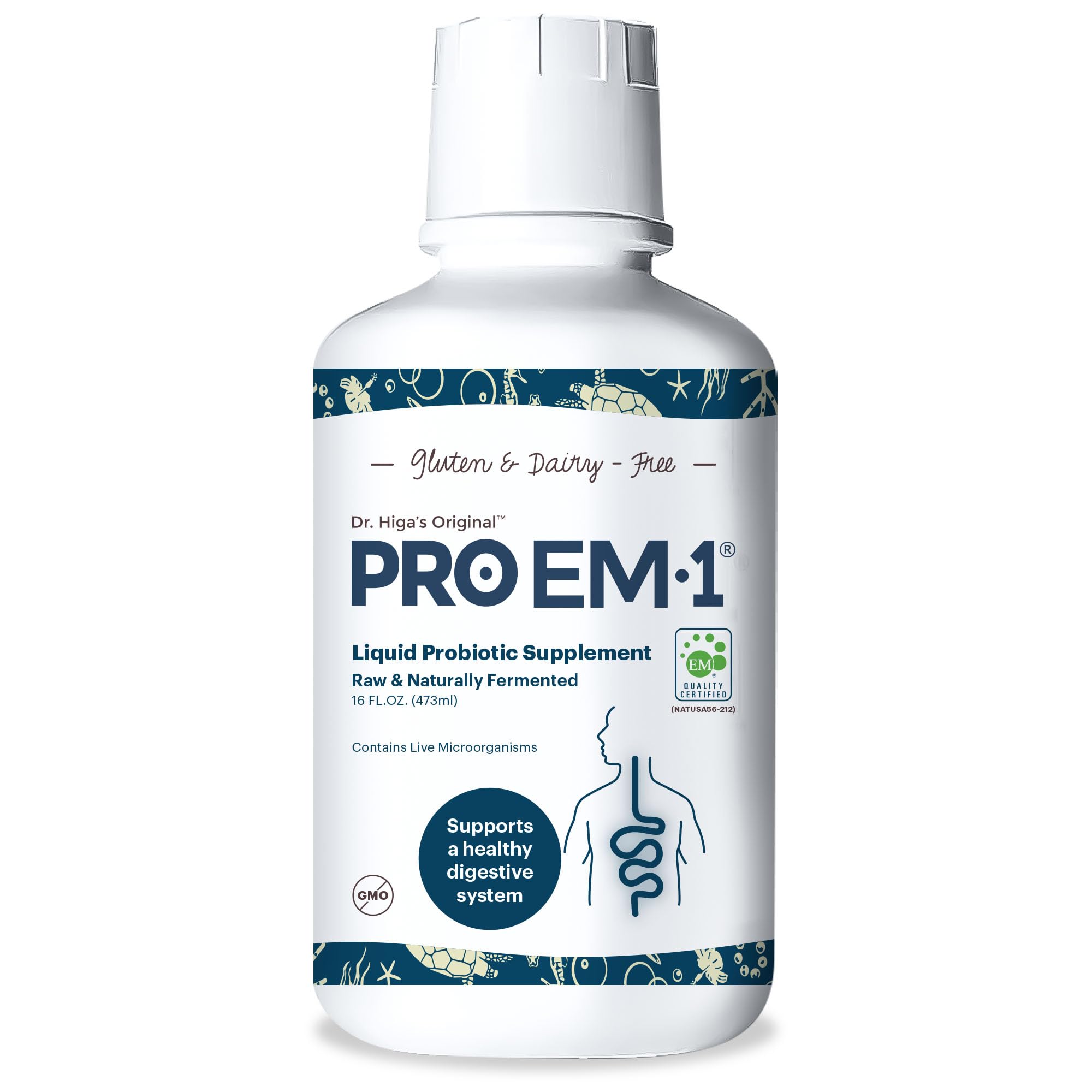 TeraGanix Liquid Probiotic bottle front view for gut health support