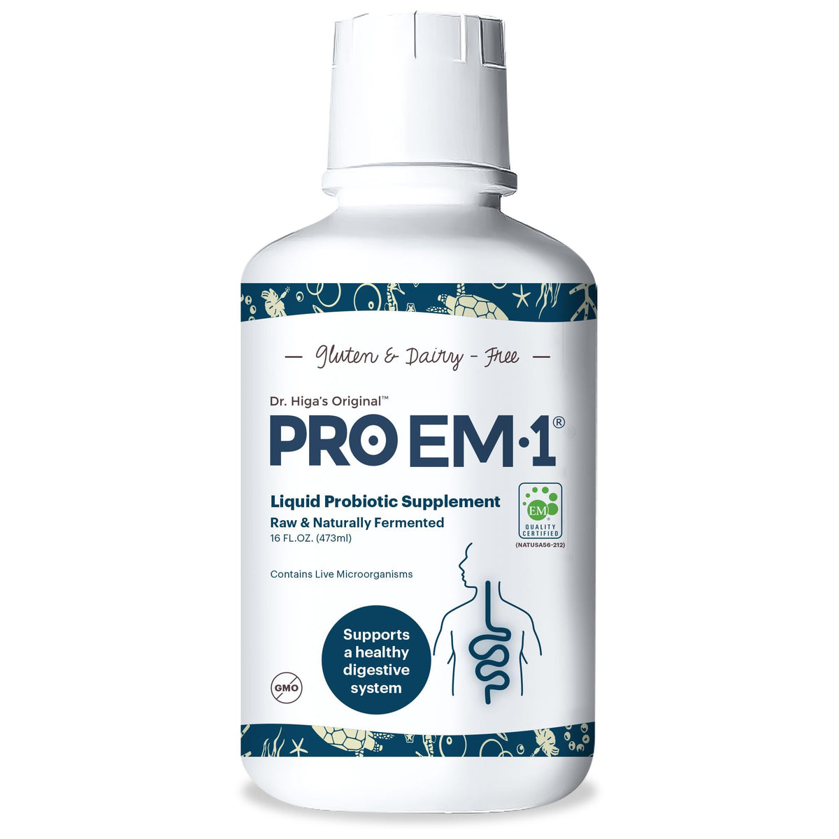 TeraGanix Liquid Probiotic bottle front view for gut health support