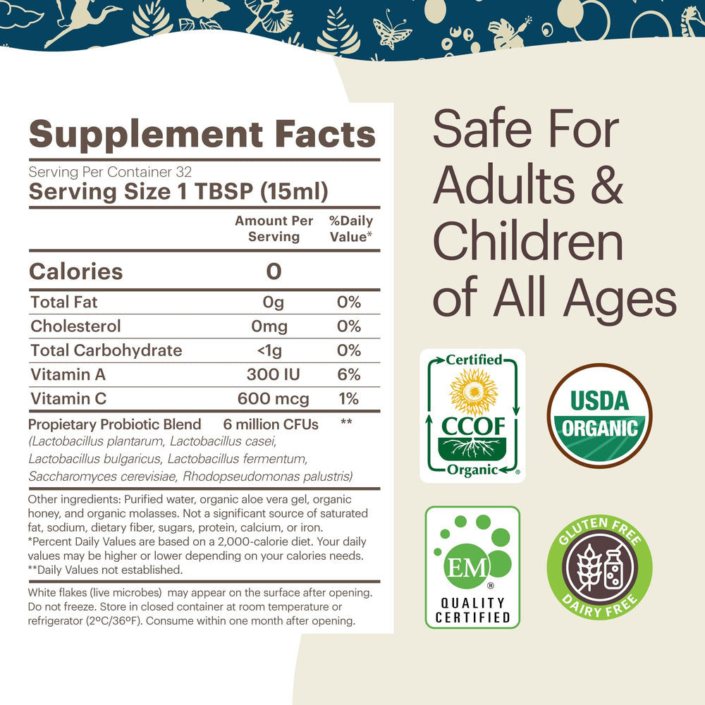 TeraGanix Liquid Probiotic scene with kids using the product