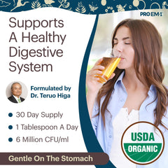 TeraGanix Liquid Probiotic label close-up highlighting natural ingredients