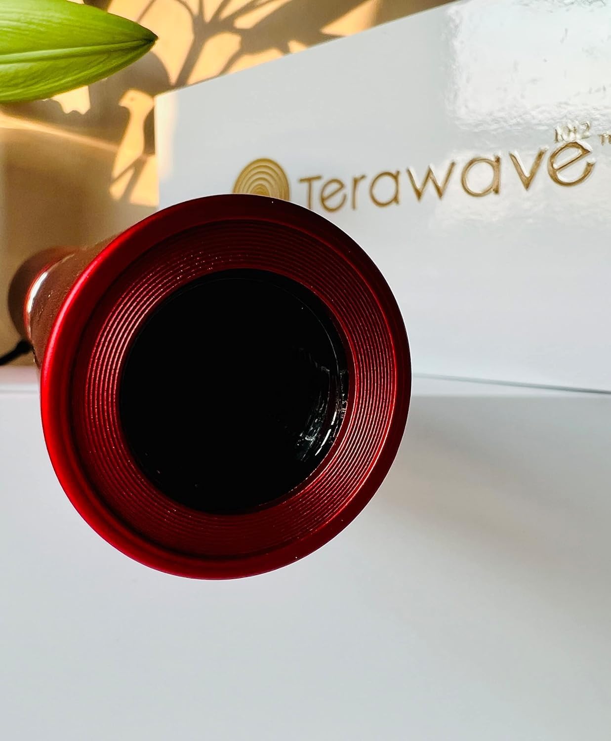 Terawave Terahertz Wand in-use-on-arm demonstrates targeted relaxation and balance.