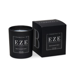 Terminal B EZE bottle in matte black vessel enhances modern decor with refined scent.