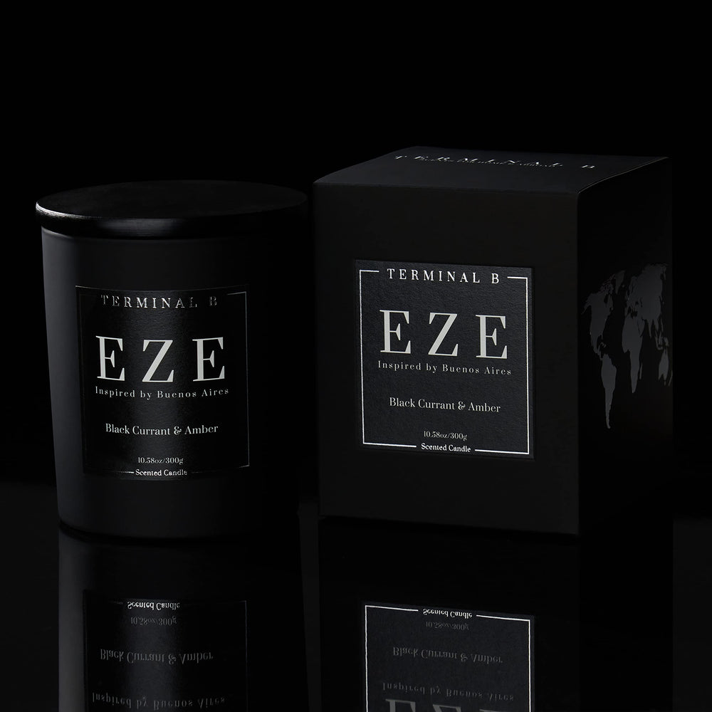 Terminal B EZE front label detail highlights premium craftsmanship.