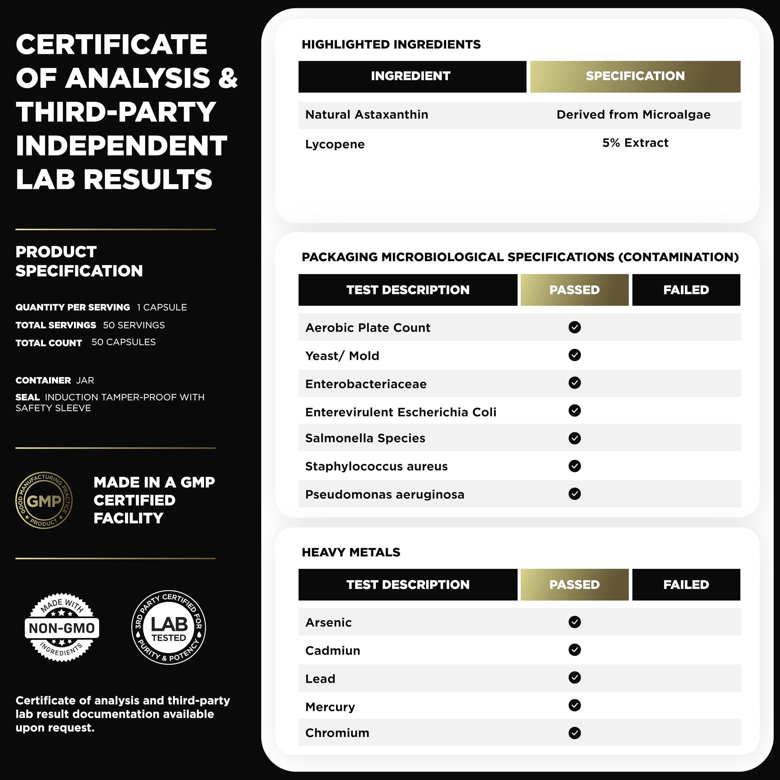 Terra Elmnt packaging shows non-GMO quality and third-party testing.
