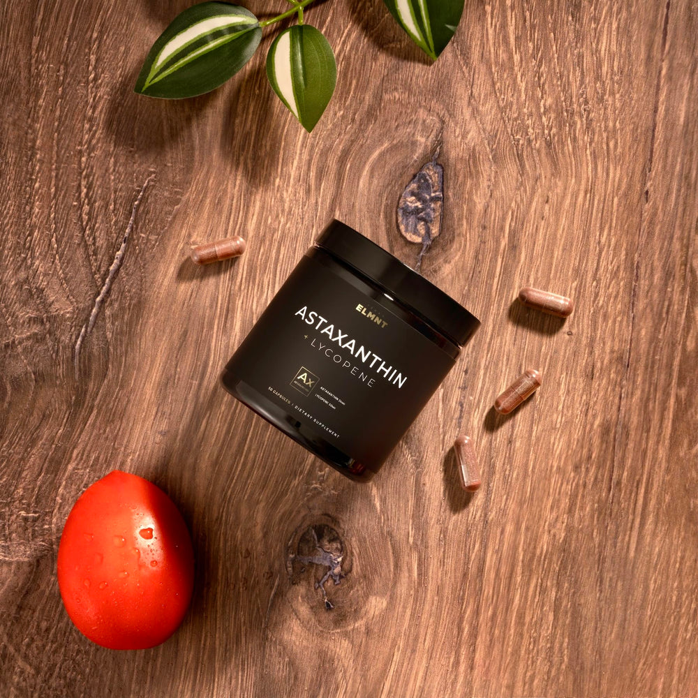 Terra Elmnt tomatoes illustrate lycopene origin for pigment balance.