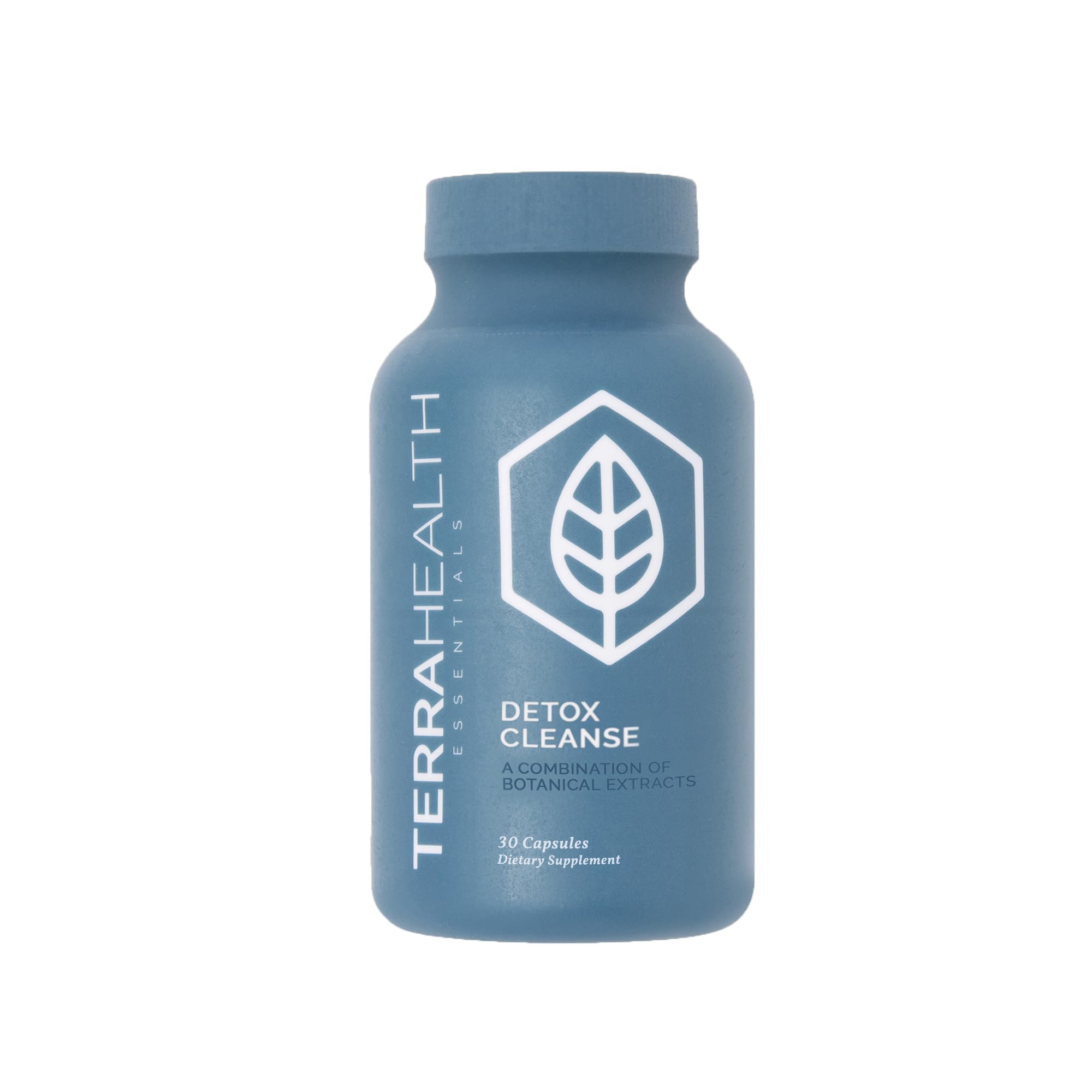 Terra Health Essentials Detox capsule bottle, daily gut support in a convenient format.
