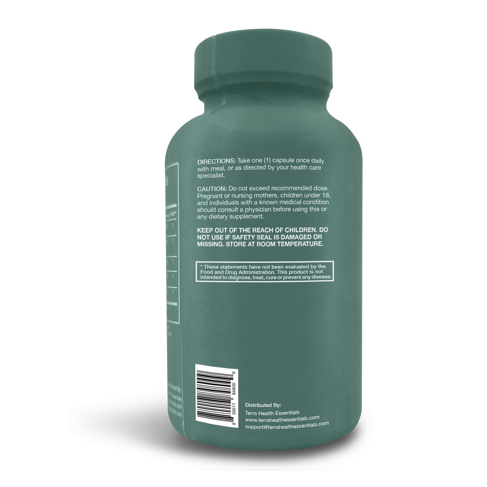Terra Health Digestive Catalyst sealed bottle on neutral countertop