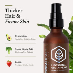 Terra Health Essentials liposomal glutathione dispensing pump in action