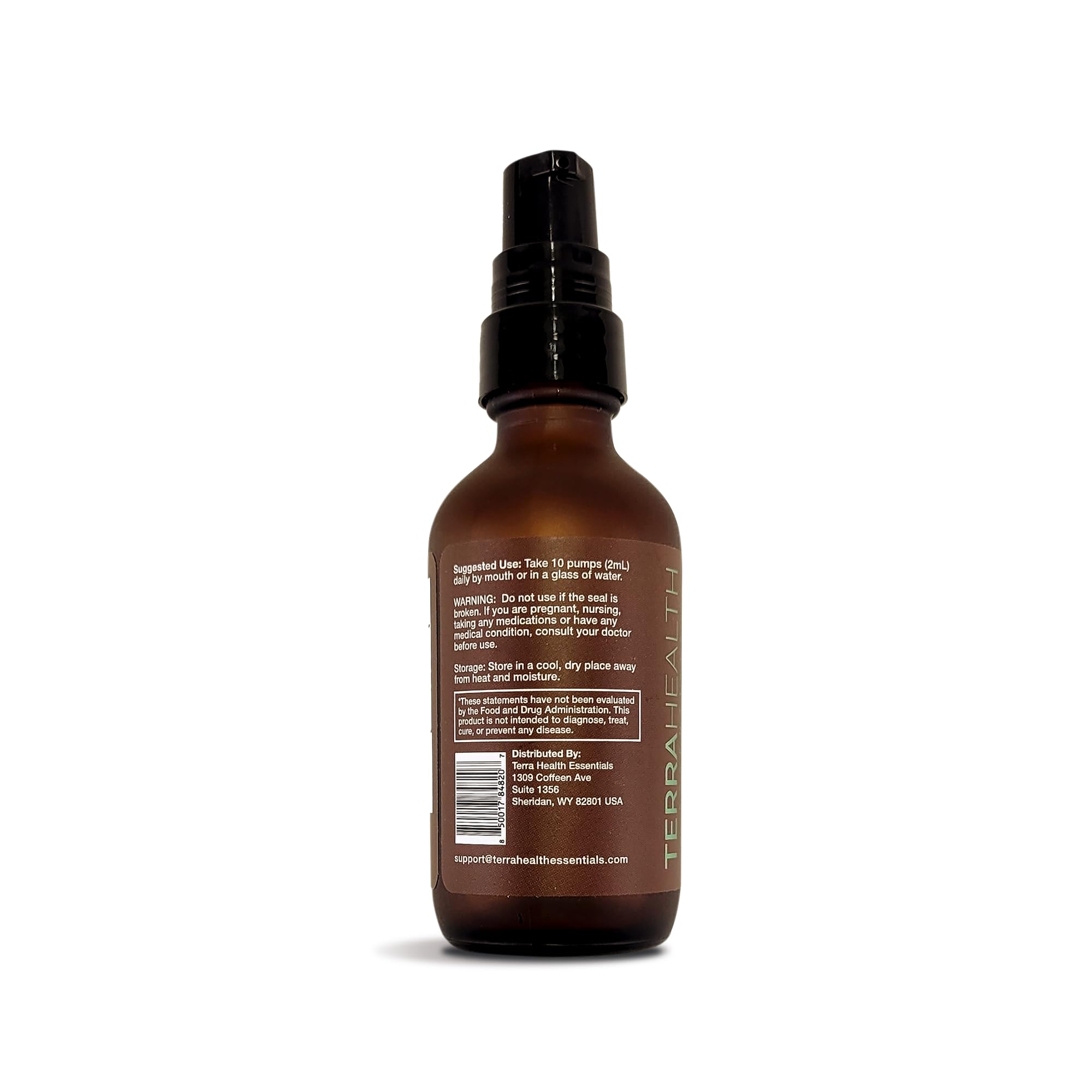 Terra Health Essentials liposomal D3+K2 label highlights ingredients and bioavailability