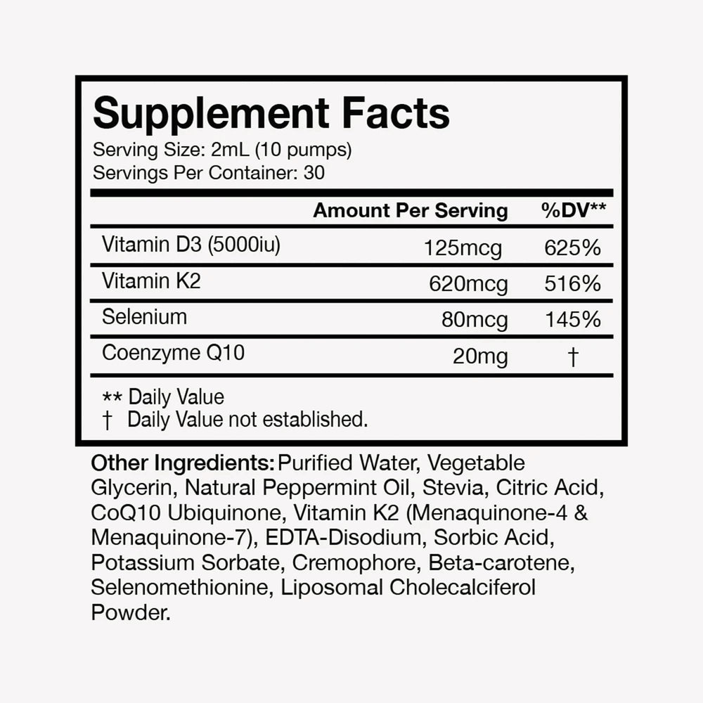 Terra Health Essentials liposomal Vitamin D3+K2 pour demonstrates easy daily dosing