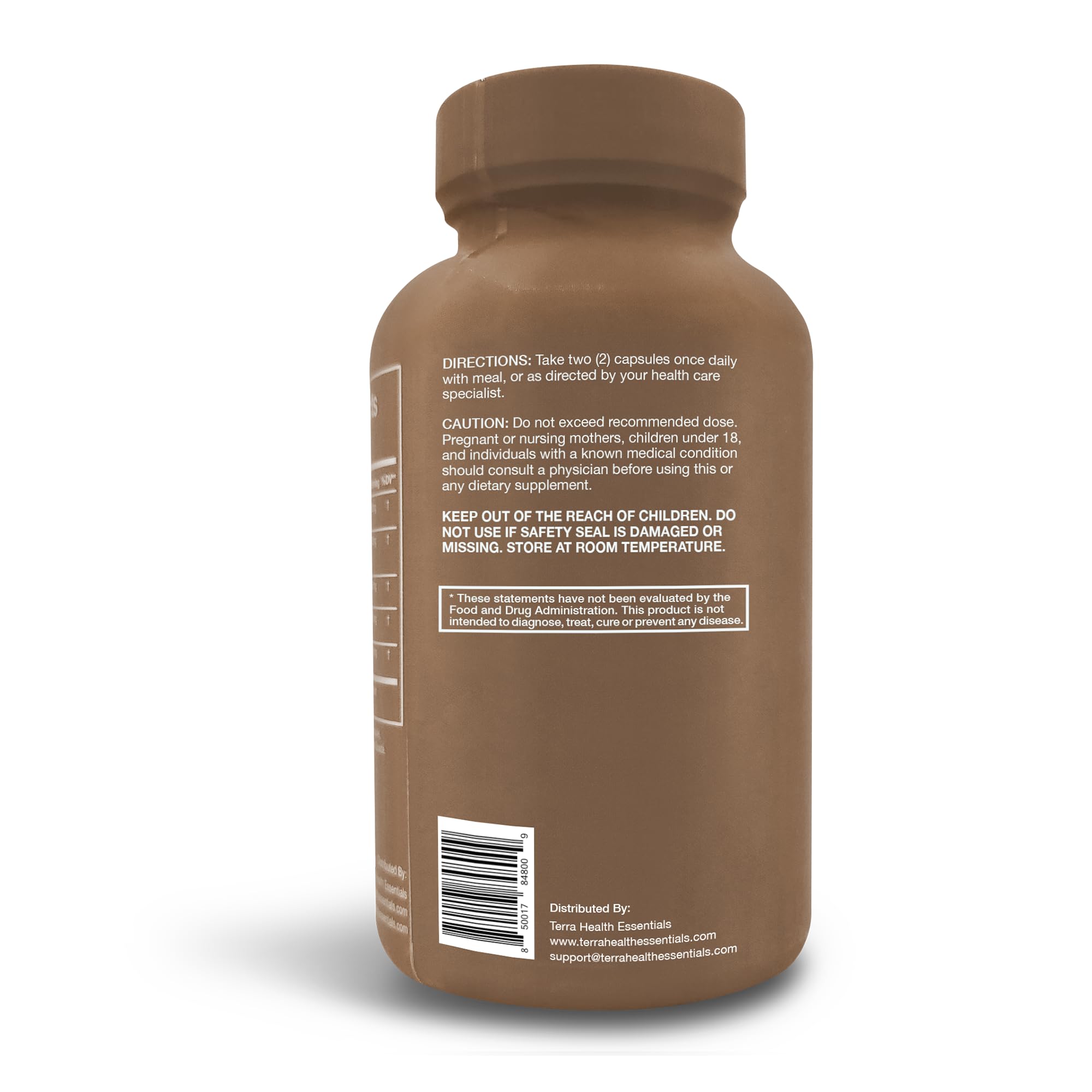 Front label shows clean all natural formula designed for calm focus and cognitive clarity.