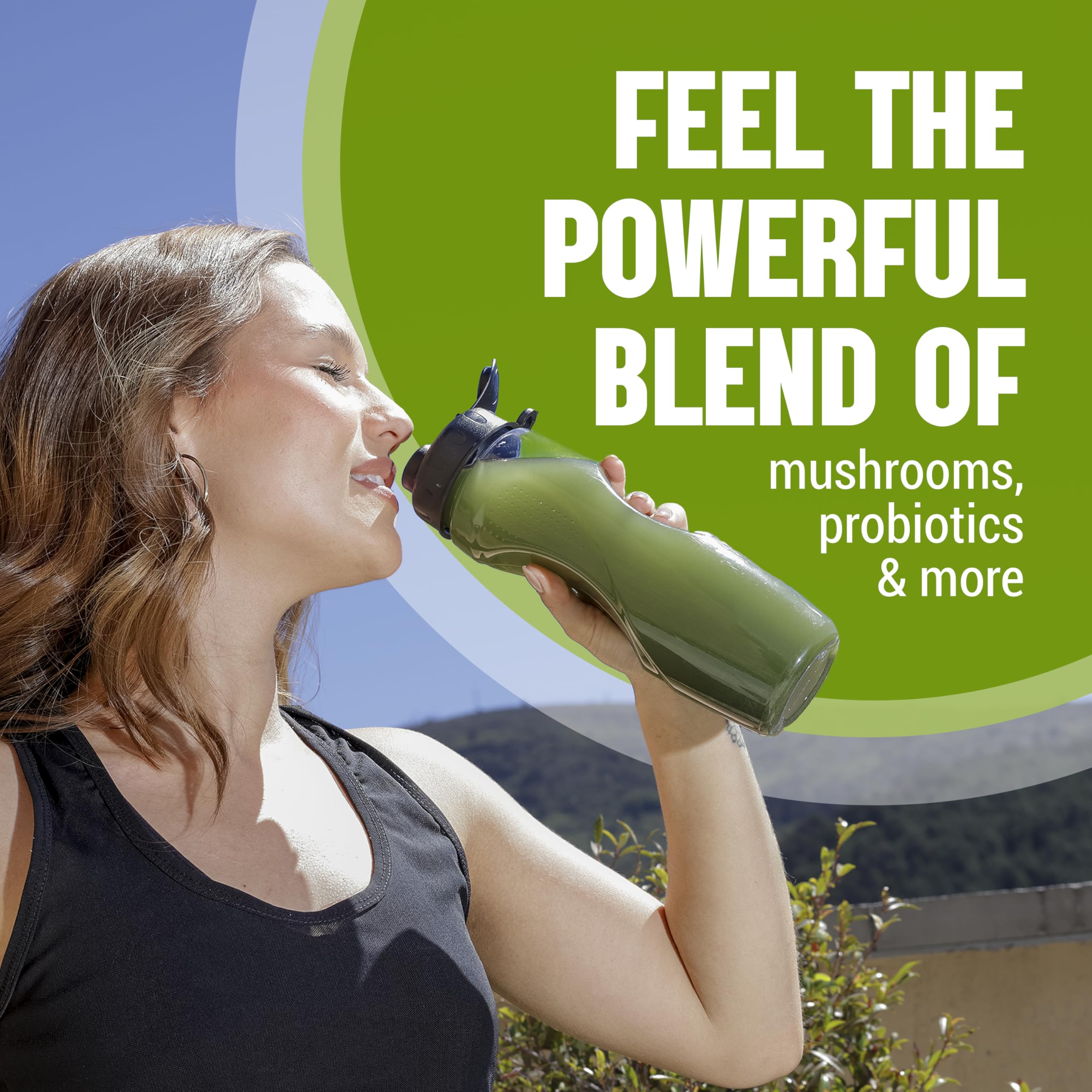 Terra Kai Organics JUCE Green prebiotic and probiotic blend supports gut health.