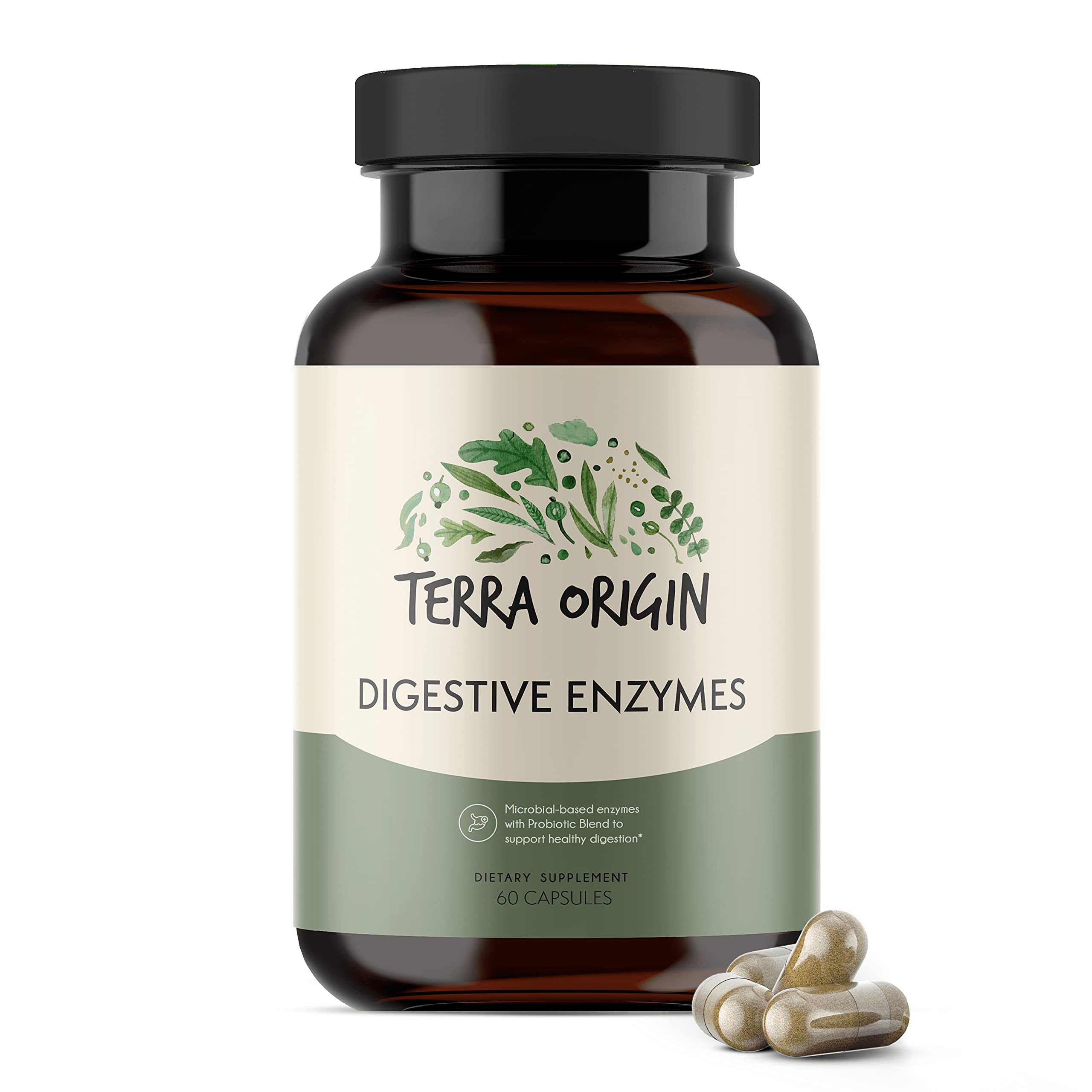 TERRA ORIGIN Digestive Enzymes bottle shown for daily digestion support