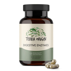 TERRA ORIGIN Digestive Enzymes bottle shown for daily digestion support