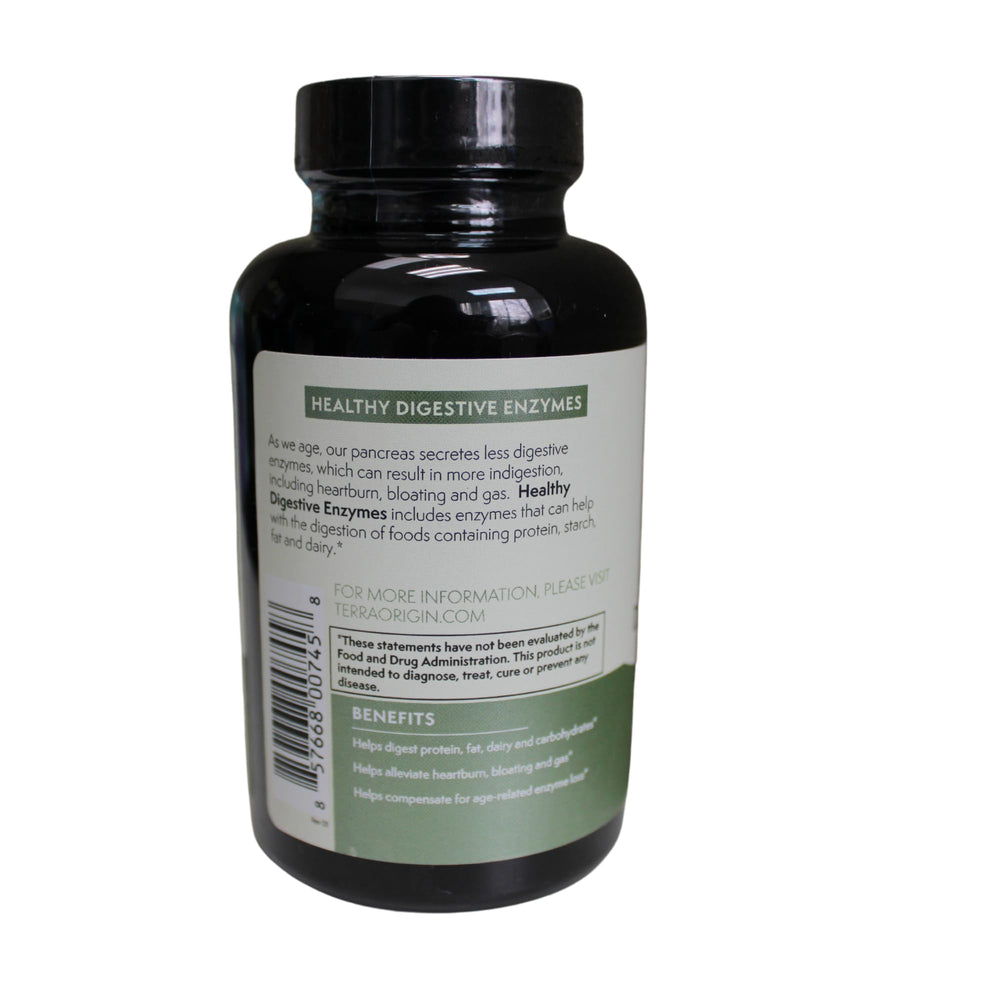 TERRA ORIGIN nutrition facts panel highlights ingredients