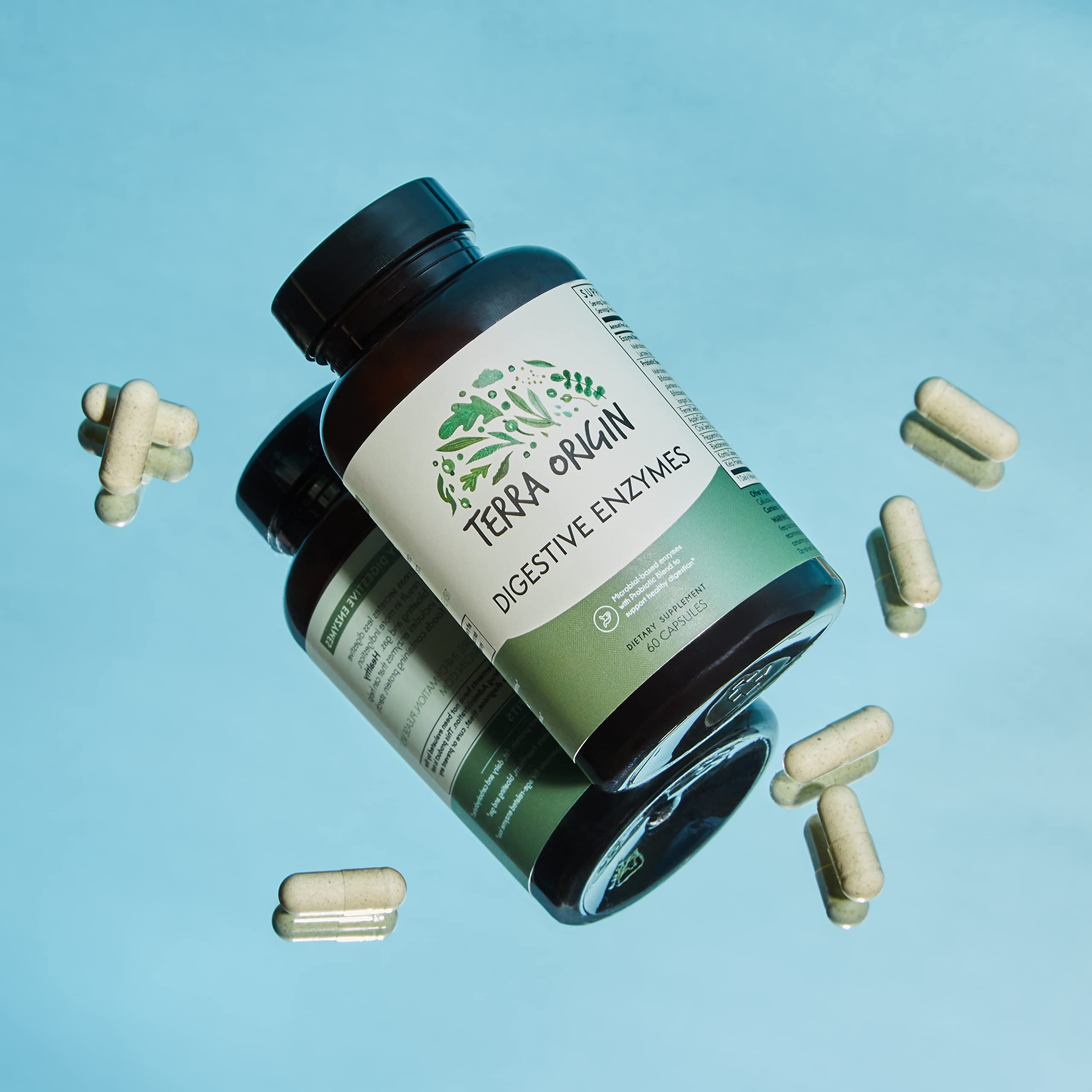 TERRA ORIGIN vegan certification stamp visible