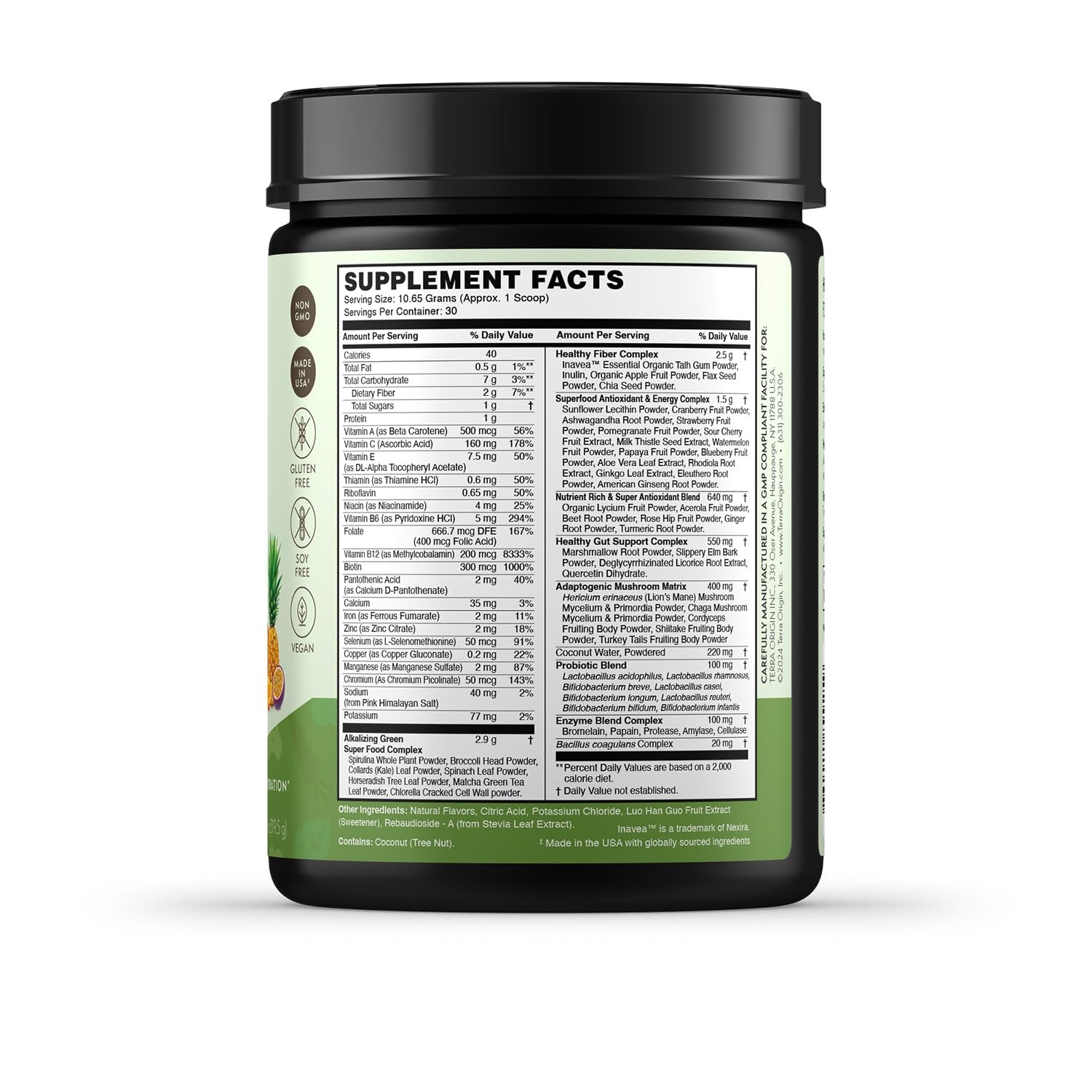 Morning smoothie with Terra Origin Healthy Greens for a refreshing start
