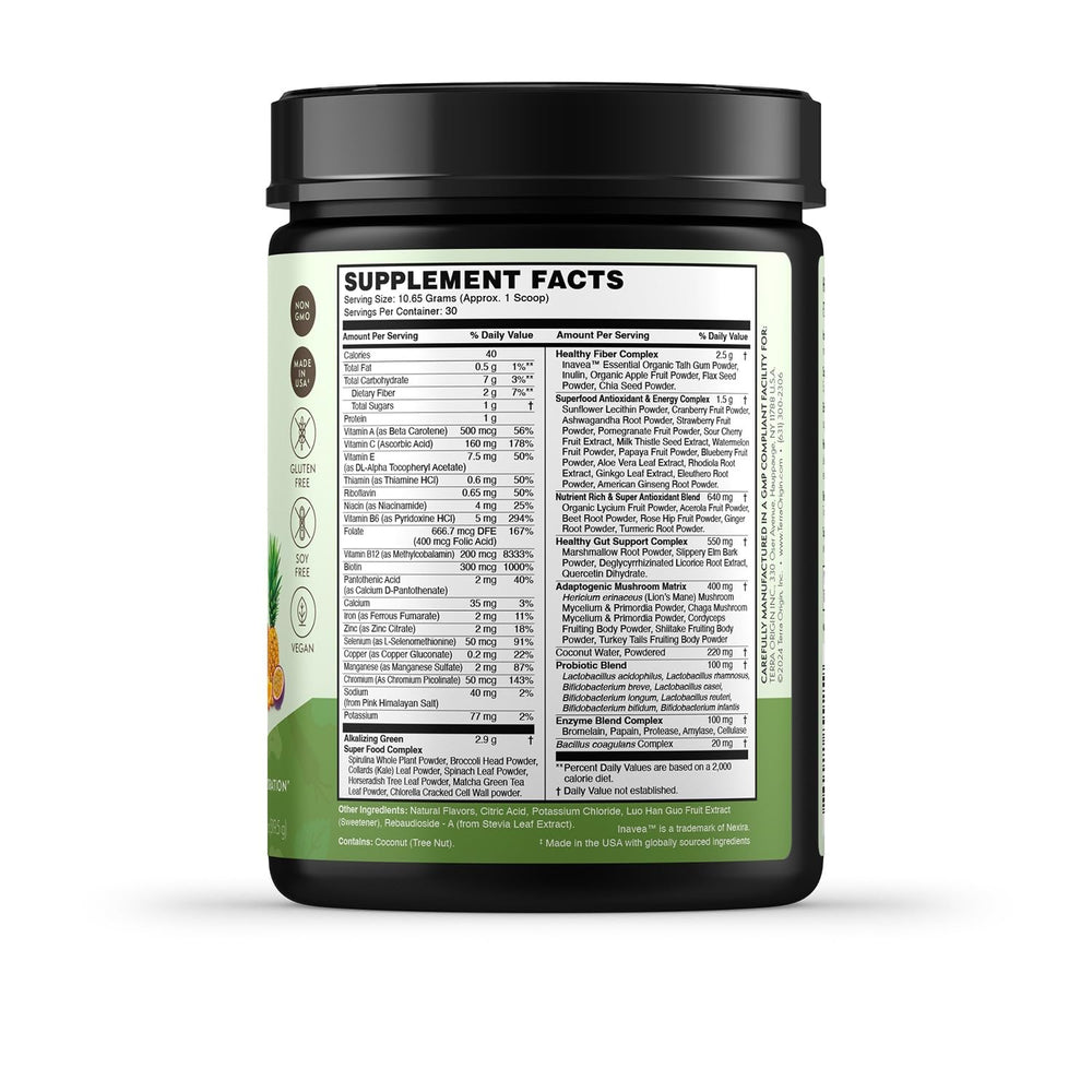 Morning smoothie with Terra Origin Healthy Greens for a refreshing start