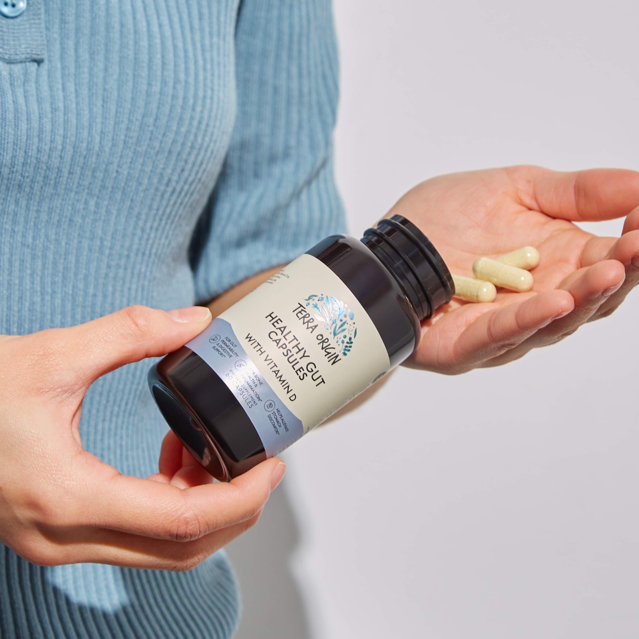 Terra Origin product packaging highlighting US-made quality claim.