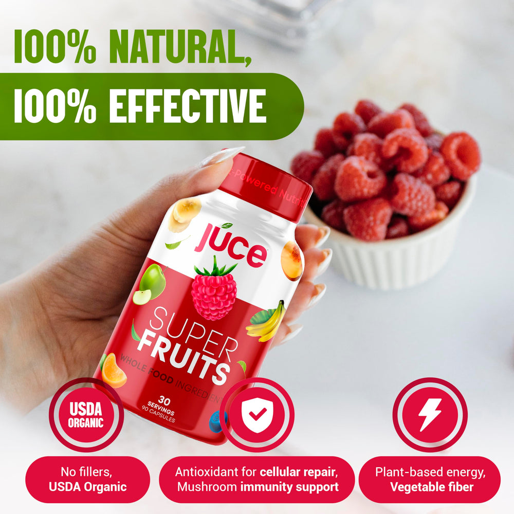Terra Kai Juce Original Formula bottle shown in bright morning light.
