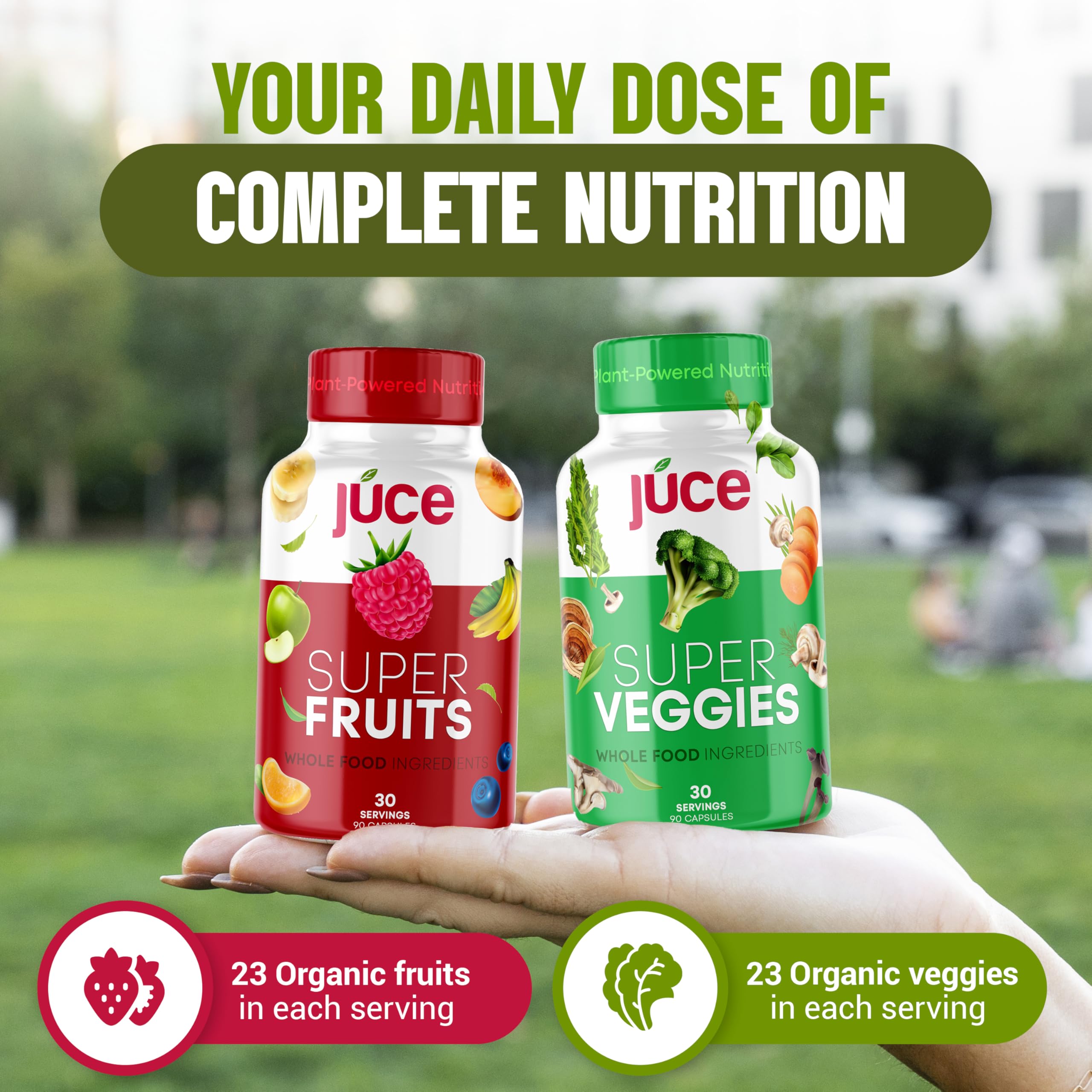 Terra Kai Juce Original Formula dosing spoon with capsules for easy use.