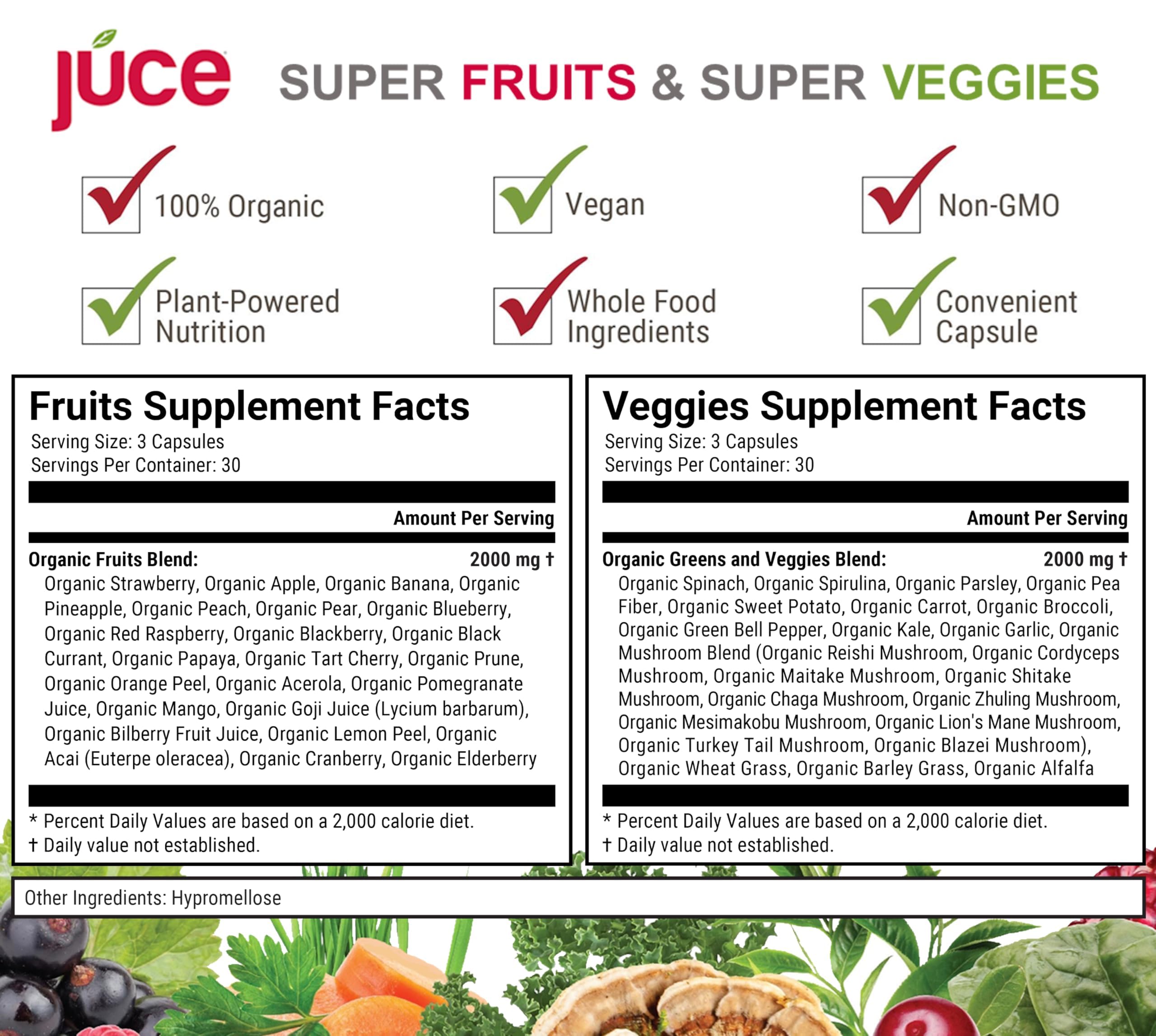 Terra Kai Juce Original Formula packaging emphasizing organic, non-GMO origins for clean nutrition.