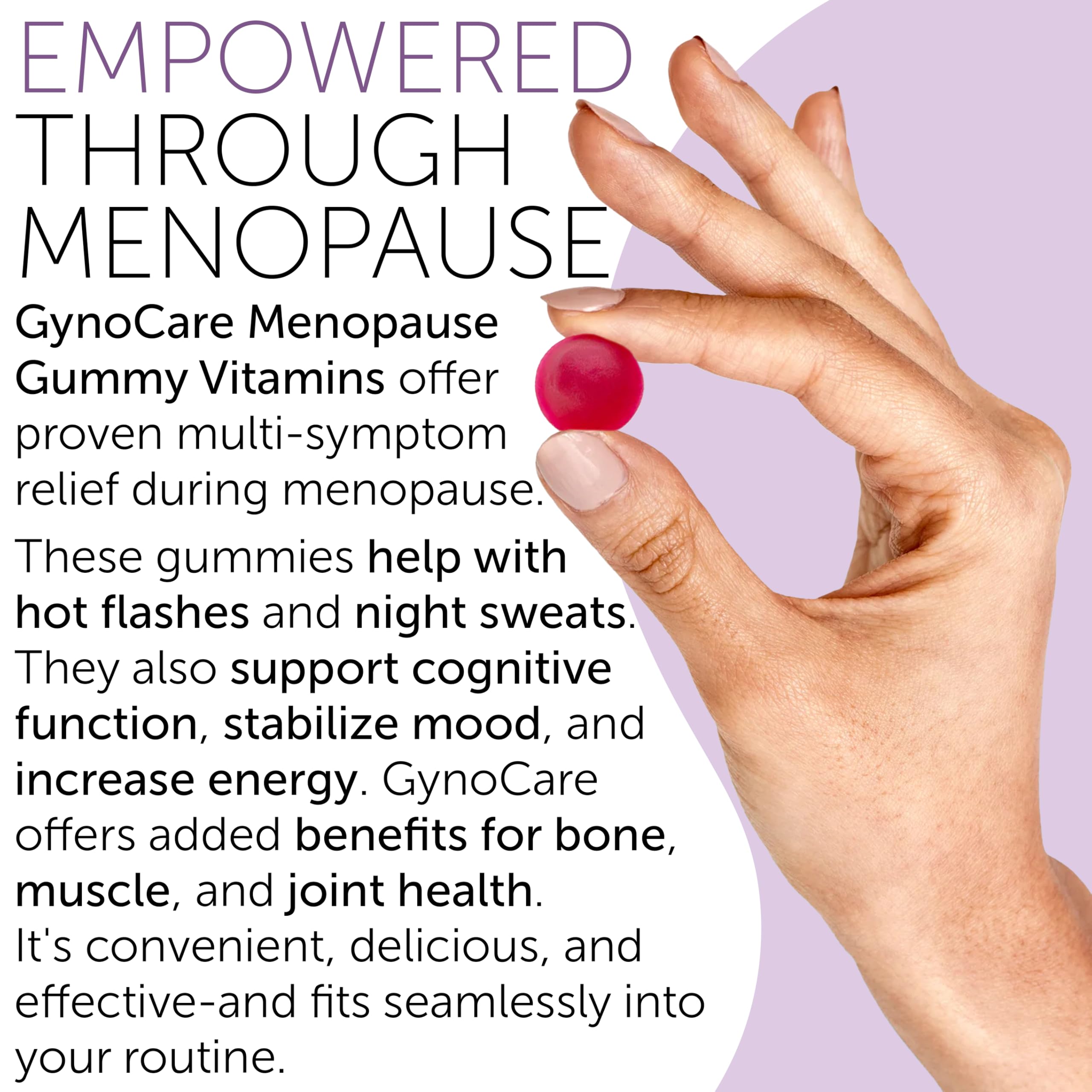 Terramed Just Think Comfort gummies closeup, tasty, convenient mood support