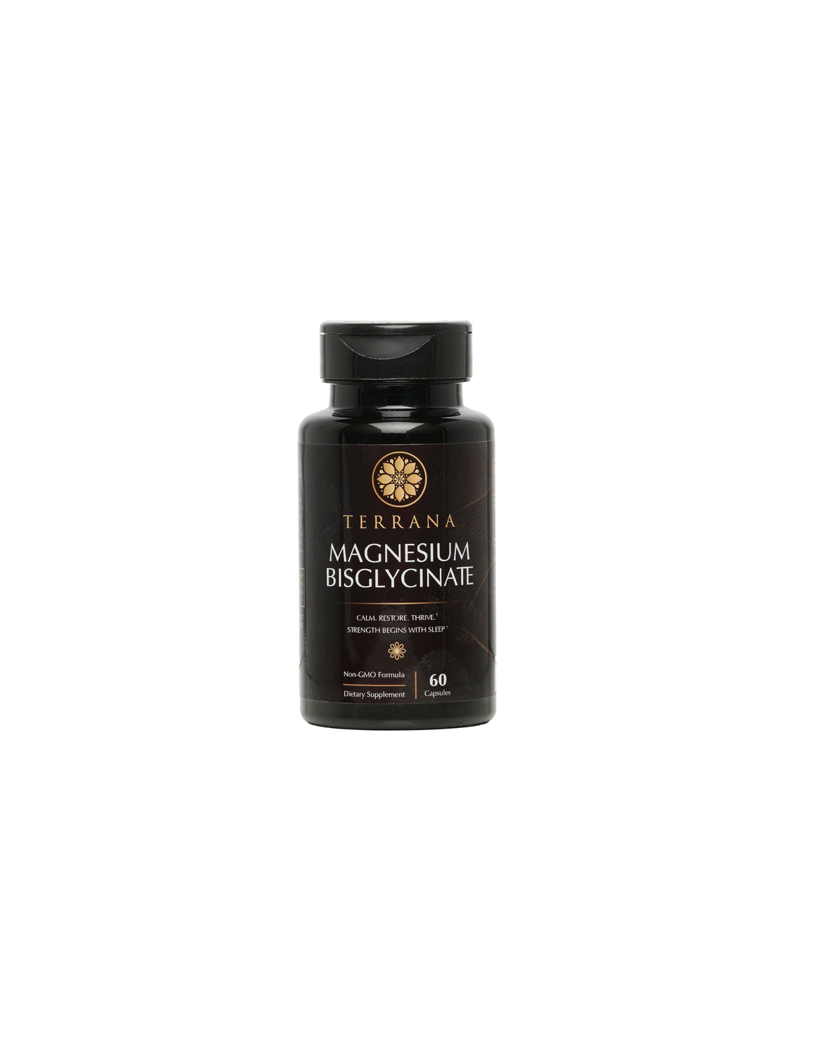 Terrana Magnesium Bisglycinate capsules on a white background for daily support
