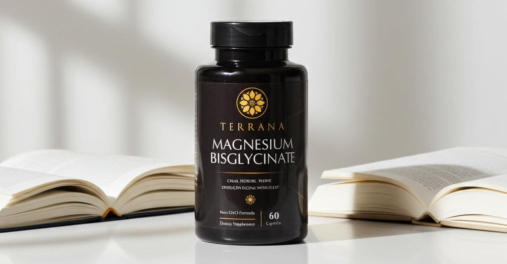 Vegan Terrana Magnesium Bisglycinate capsules with clean ingredient profile