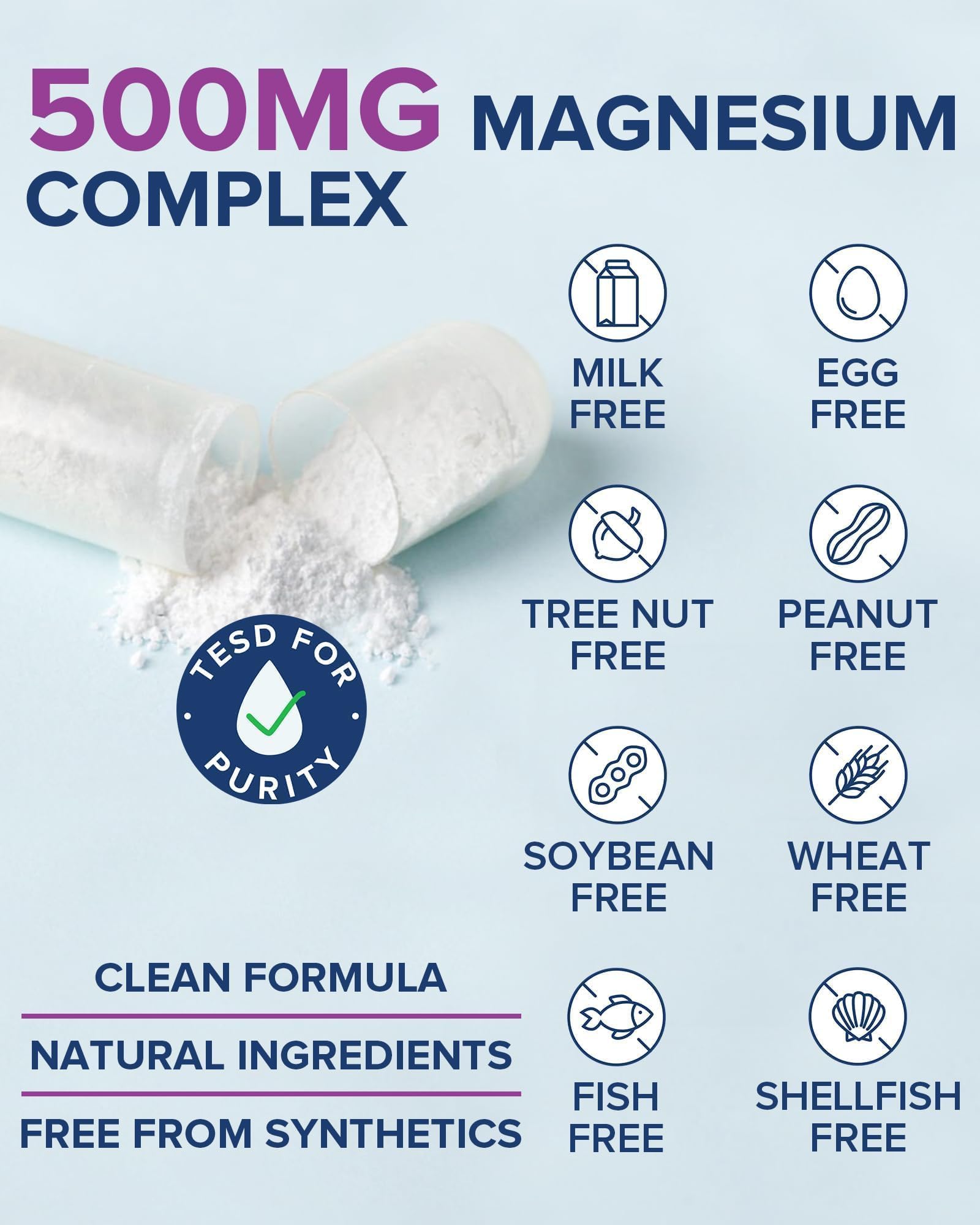 Close-up of capsule texture and coating indicating premium chelated magnesium